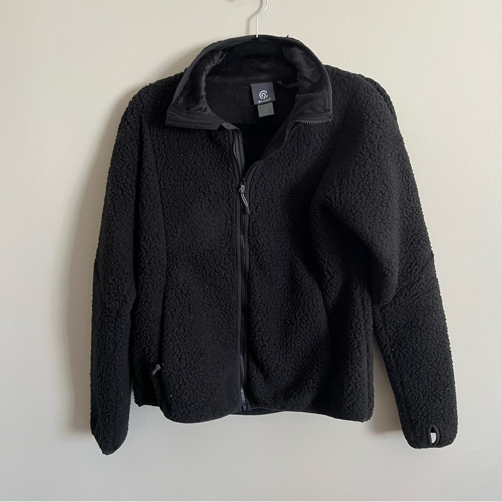 Champion Black Sherpa Fleece Zip Up